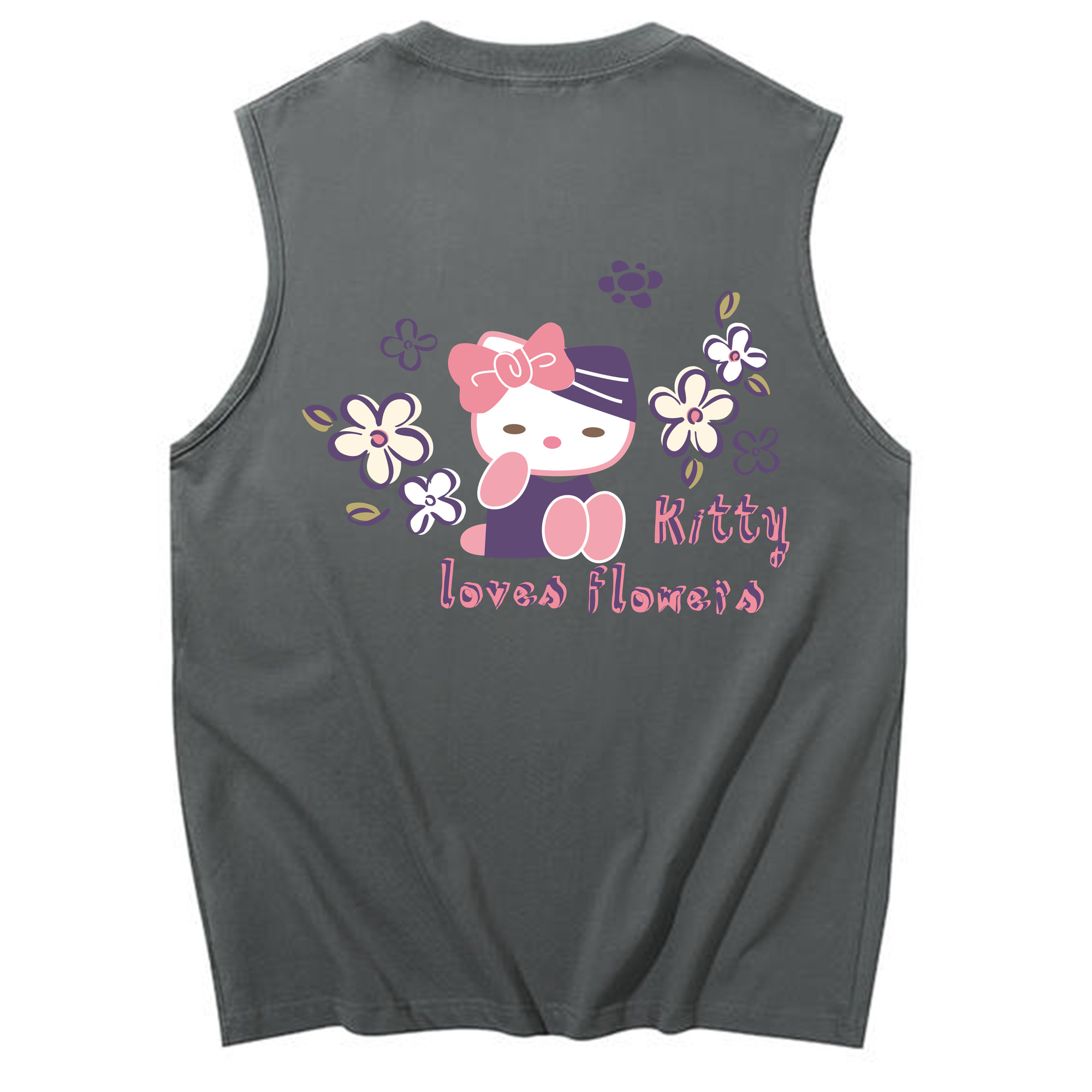 （画像用） Hello Kitty ハローキティ コットン100％タンクトップ（背面プリント）